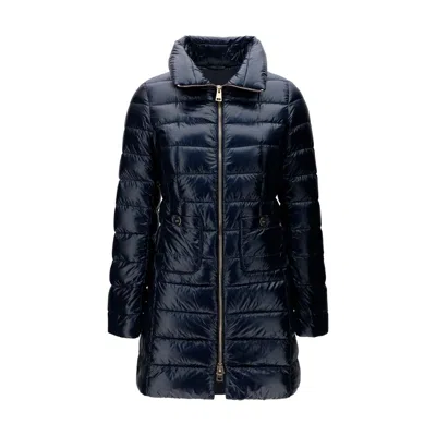 HERNO BLUE POLYAMIDE FULL-LENGTH JACKET
