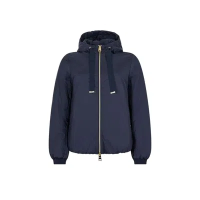 HERNO BLUE POLYAMIDE FULL-LENGTH JACKET