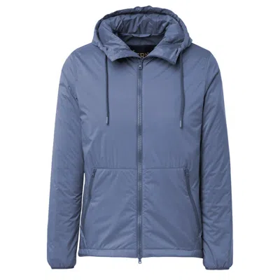 HERNO BLUE POLYAMIDE JACKET