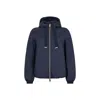 Herno Blue Polyamide Shell Jacket In Multi