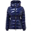Herno Blue Polyamide Coat In Multi