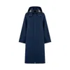 Herno Blue Polyester Coat In Multi