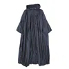 Herno Flared Tiered Polyester Coat In Multi