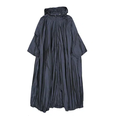 HERNO BLUE POLYESTER COAT