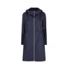 Herno Blue Polyester Coat In White