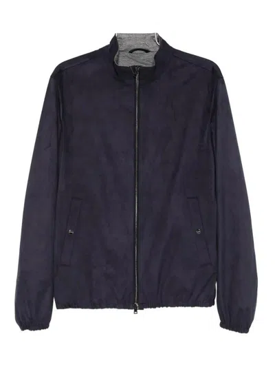 HERNO HERNO BLUE POLYESTER ELASTAN JACKET