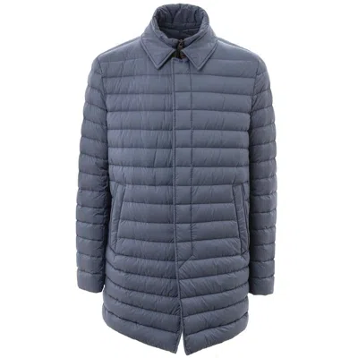 HERNO BLUE POLYESTER JACKET
