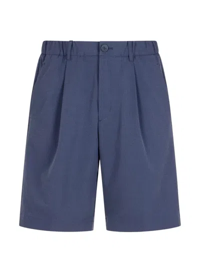 Herno Blue Polyester Man Short Pants In Multi