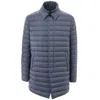 Herno Blue Polyester Jacket In Multi