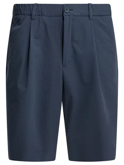 Herno Navy Blue Polyester Bermuda