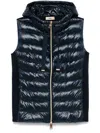 Herno Quilted Vest With Shiny Finish And Cozy Hood