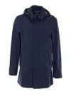 Herno Blue Raincoat In Blue
