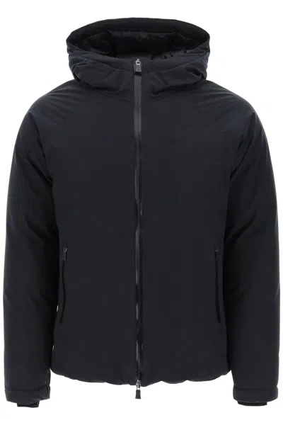 Herno Blue Ripstop Hooded Down Jacket