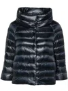 Herno Blue Sofia Short Down Jacket In Blue