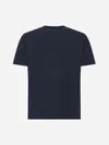 Herno Blue Superfine Cotton Stretch T-shirt In Blue
