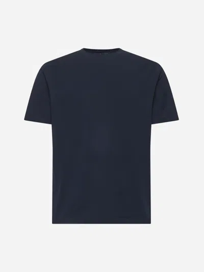 Herno Blue Superfine Cotton Stretch T-shirt