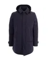 Herno Waterproof Padded Hooded Shell Jacket In Black