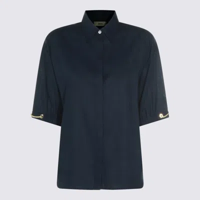 Herno Blue Viscose Shirt