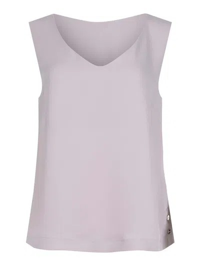 Herno Blouse Made Of  Satin In Gray