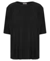 Herno Pleated Short-sleeve T-shirt In Black
