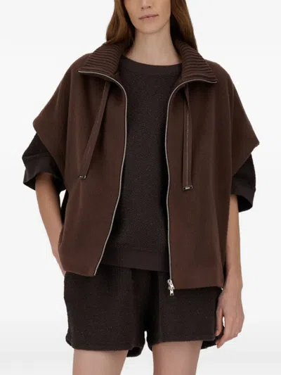 Herno Boat-neck Sweater In Brown