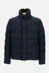 Herno Short Down Jacket With Detachable Fur Insert In Black