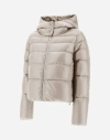Herno Resort Bomber Jacket In Nylon Ultralight In Crema