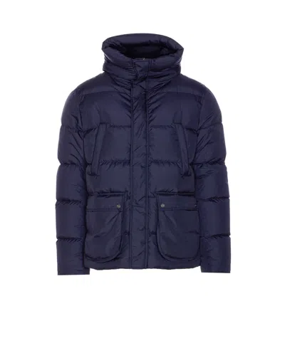 Herno Bomber Down Jacket In Blue