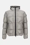 Herno Patent Hooded Puffer Jacket In Gray