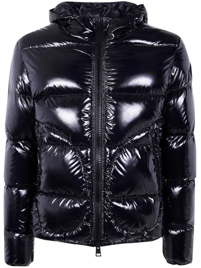 Herno "bomber Gloss" Jacket In Blue