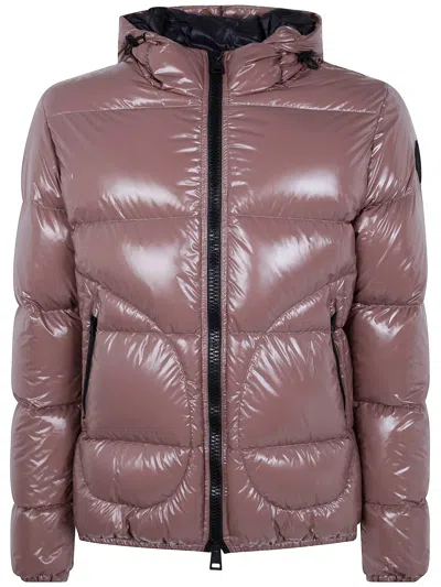Herno "bomber Gloss" Jacket In Brown