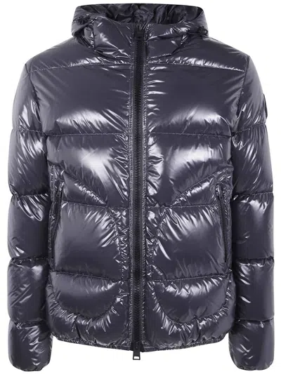 Herno "bomber Gloss" Jacket Clothing In Blue