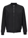 Herno Waterproof Bomber Jacket With Ribbed Details In Black