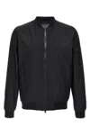 Herno Waterproof Bomber Jacket With Ribbed Details In Black