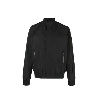 Herno Logo-patch Bomber Jacket In Schwarz