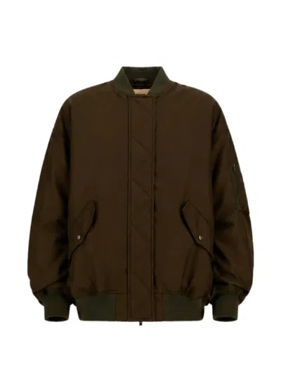 Herno Bomber Jacket In Brown
