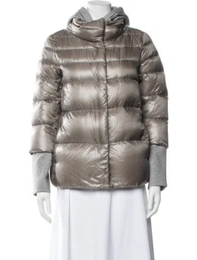 Pre-owned Herno Bomber Jacket In Gray