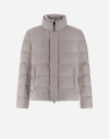 Herno Bomber Jacket In Arendelle And Faux Fur In Brown