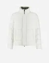 Herno Bomber Jacket In Arendelle And Faux Fur In White