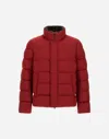 Herno Bomber Jacket In Arendelle And Faux Fur In Red