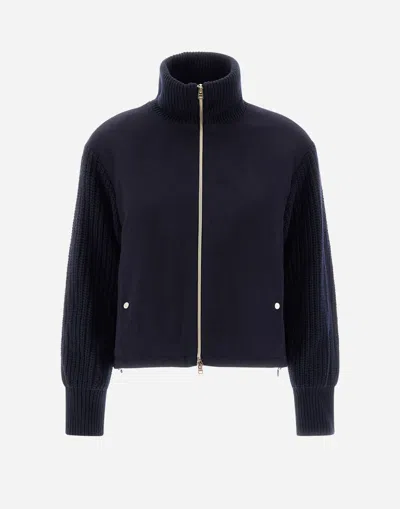 Herno カシミア ボンバージャケット In Dark Blue