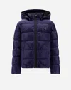 Herno Bomber Jacket In Gloss In New Blue