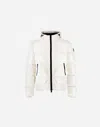 Herno Shiny Padded Down Jacket With Hood And Elasticated Cuffs In White