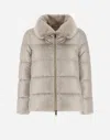 Herno Chantilly Down Jacket With Ultralight Nylon In Chantilly
