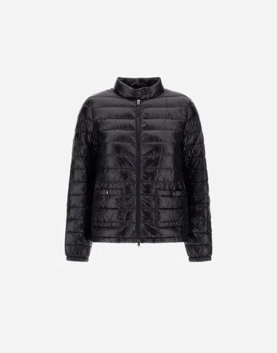 Herno Bomber Jacket In Nylon Ultralight In Black