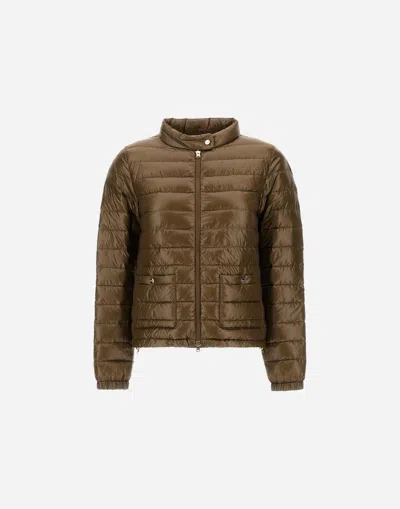 Herno Bomber Jacket In Nylon Ultralight In Brown