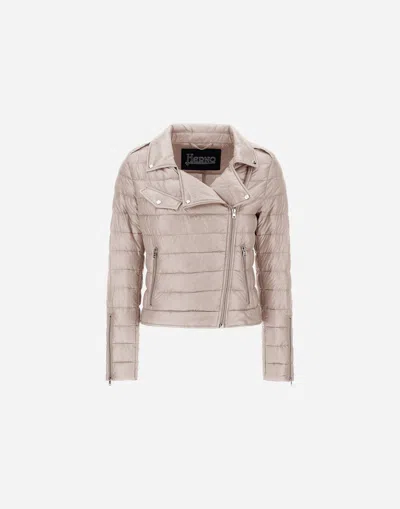 Herno Bomber Jacket In Nylon Ultralight In Beige