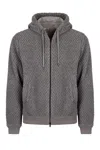 Herno Bomber Jacket In Technical Fabric In Grey
