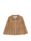 Herno Ruffled Jacket In Nude