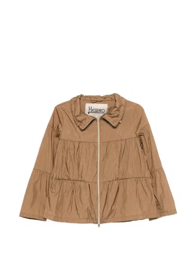 Herno Bomber Jacket In Nude
